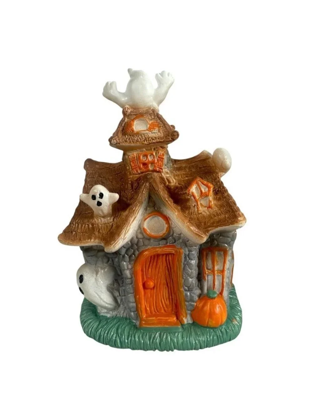 Vintage Halloween Lighted Haunted House Santa’s Favorites Tested And WORKS 1989